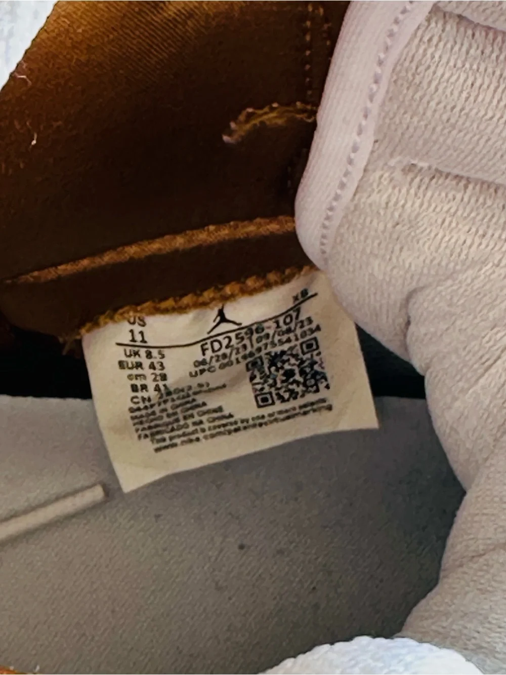 Jordan Women’s High-Top Sneakers — White/Metallic Gold